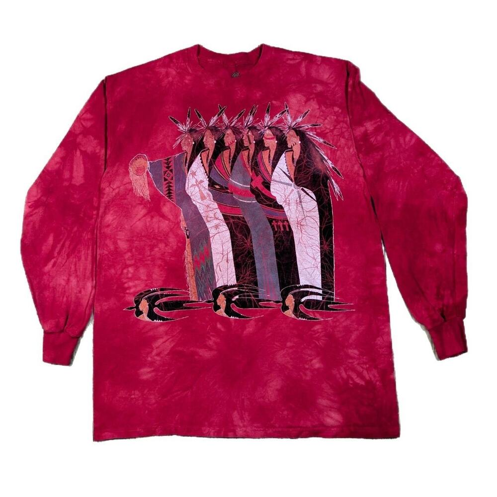 The Mountain Native American Tie Dye Long Sleeve Shirt